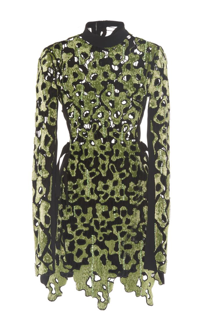 David Koma Embellished Long Sleeve Dress