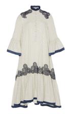 Costarellos Flounce Silk-blend Dress