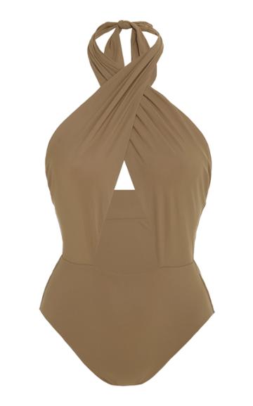 On The Island Gialos Halter Cutout Swimsuit