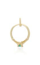 Fox And Bond Mini Charm With Gemfields Emerald And White Diamonds