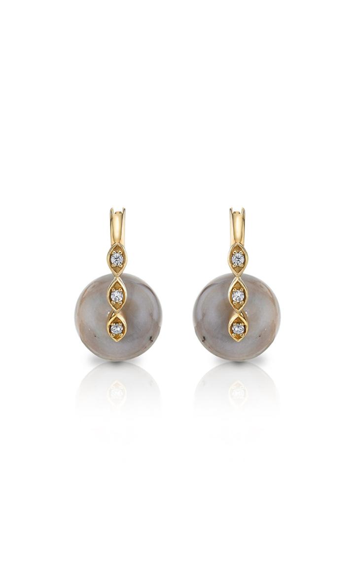 Moda Operandi Sydney Evan 14k Yellow Gold Evil Eye Diamond Earrings On Dark Petrifie