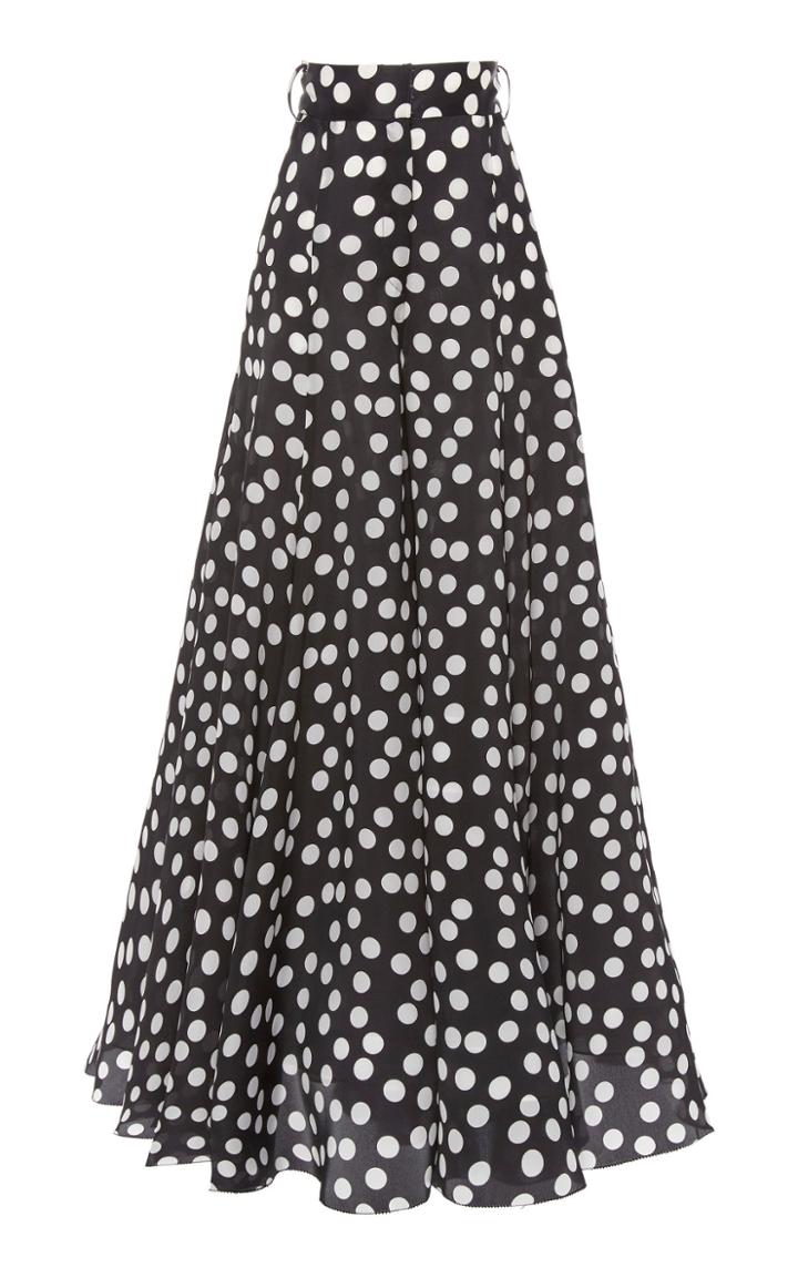 Carolina Herrera Polka-dot Silk Palazzo Pants