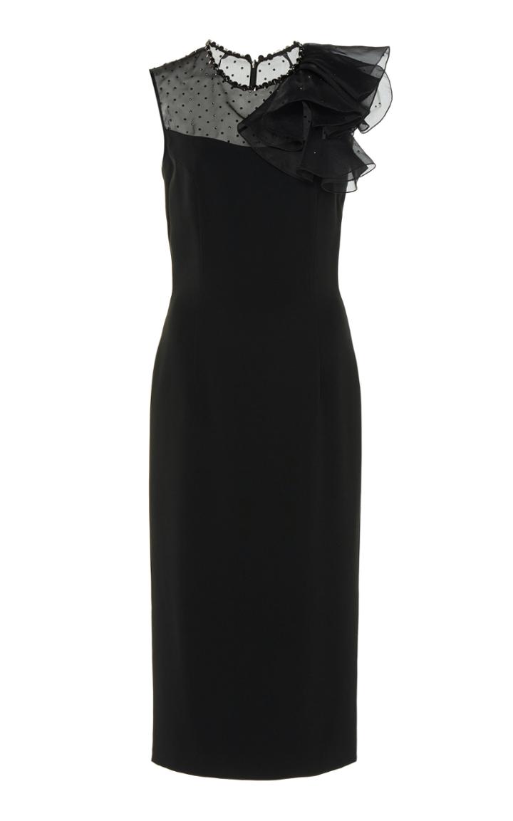 Jenny Packham Paloma Ruffled Crepe-blend Dress