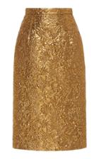 Dundas Gold-tone Floral Embossed Skirt