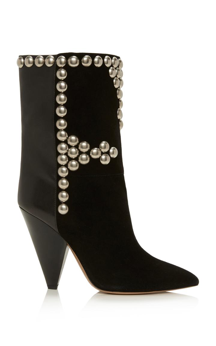 Moda Operandi Isabel Marant Layo Leather Velvet Boots