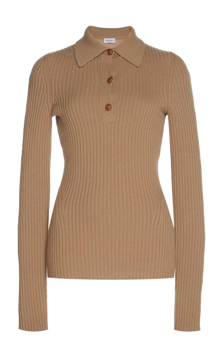 Salvatore Ferragamo Wool-blend Knitted Polo Shirt