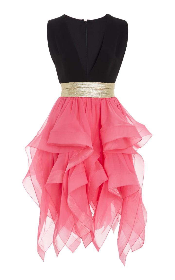 Reem Acra Ruffled Mini Dress