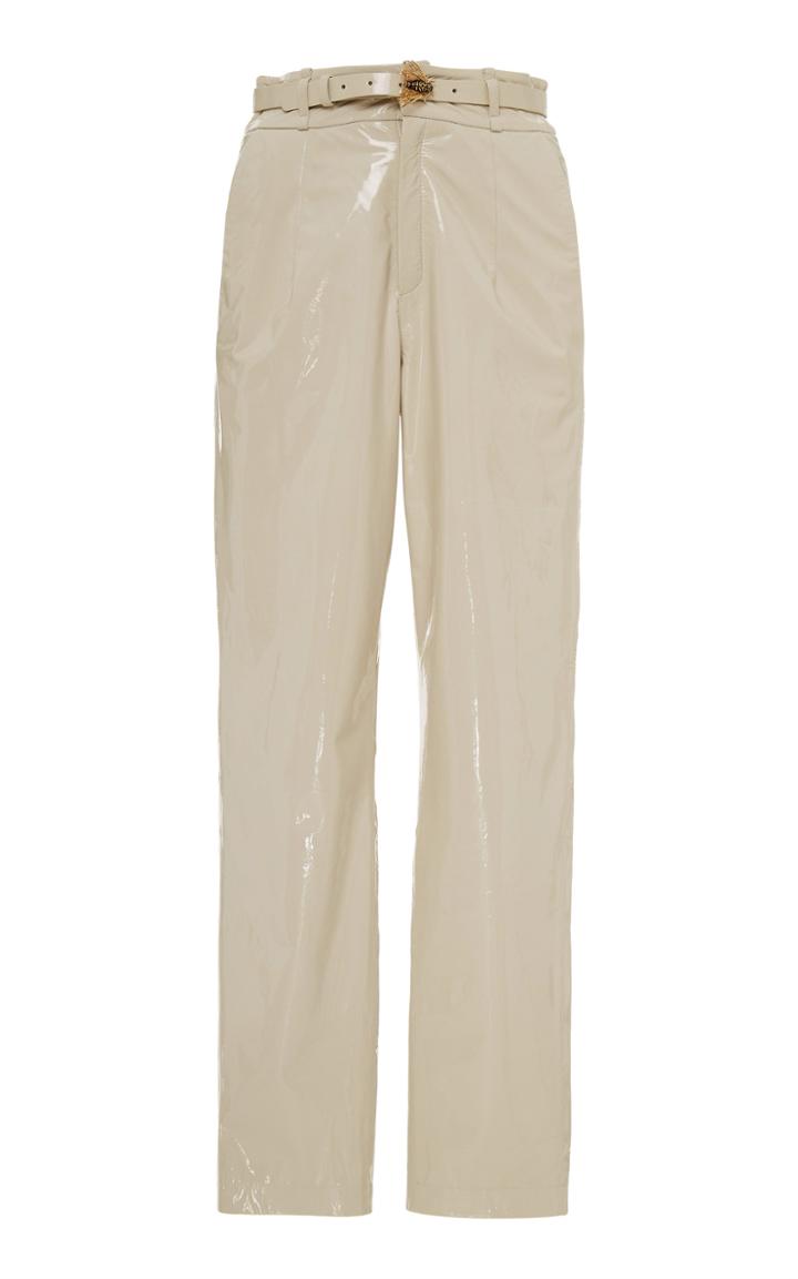 Zeynep Aray Mom Patent Leather Pants