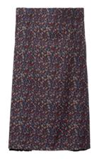 Pushbutton High-rise Cotton-blend Square Midi Skirt