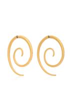 Marianna Goulandris Spiral Gold Vermeil Sapphire Earrings
