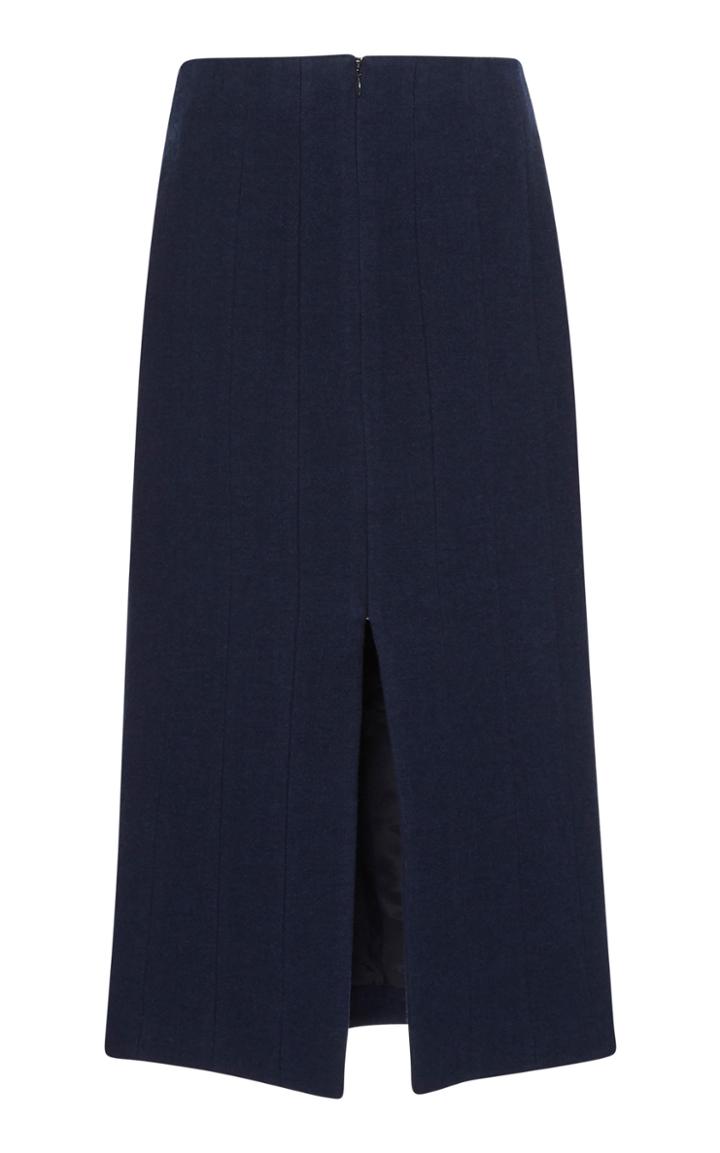 Brock Collection Pietrasole Wool -linen Blend Midi Skirt