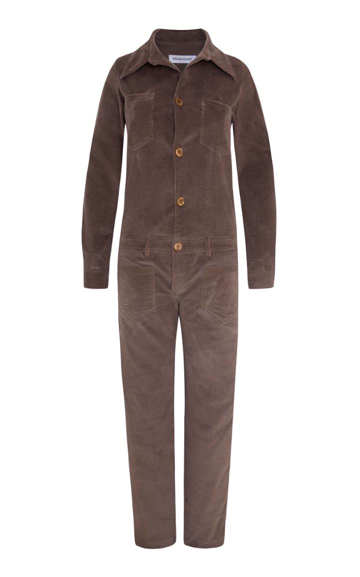 Adriana Iglesias Ornella Silk Corduroy Jumpsuit