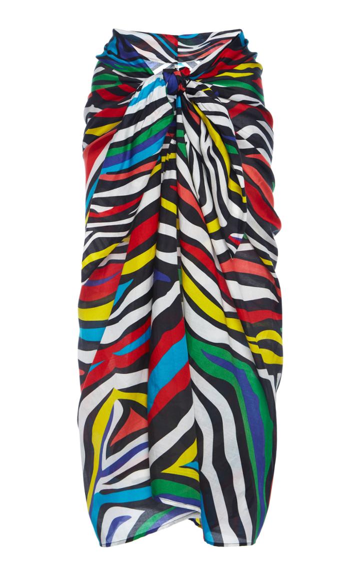 Moda Operandi Alanui Printed Silk-cotton Skirt Size: M/l