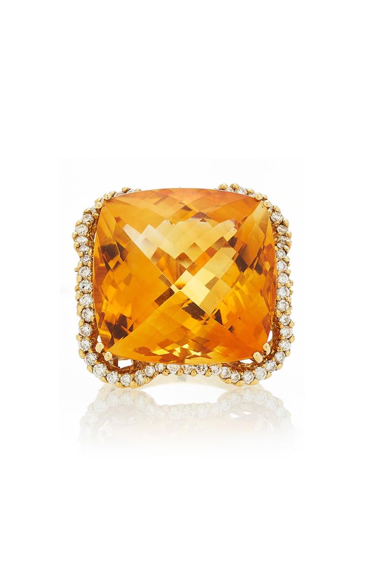 Moira Fine Jewellery Citrine With Diamonds Ring