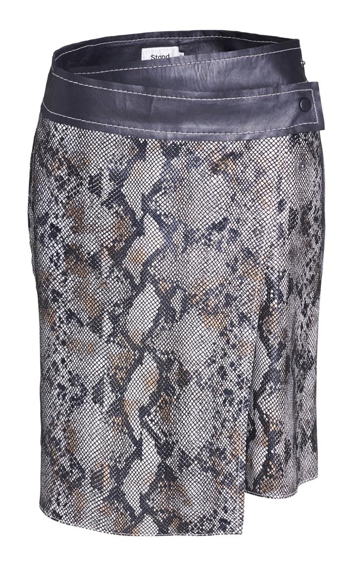Stand Studio Elene Snake-effect Leather Mini Skirt