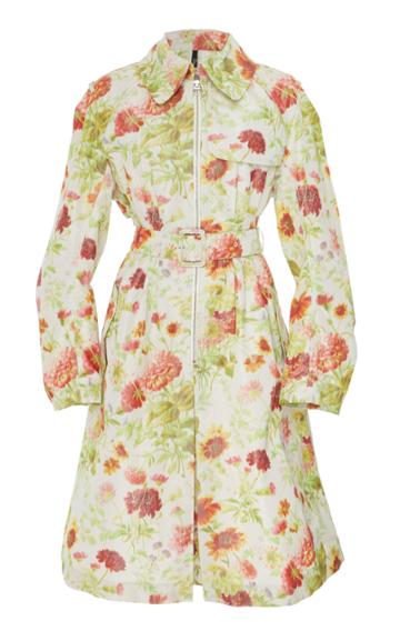 Santoni Edited By Marco Zanini Floral Print Trench Dress