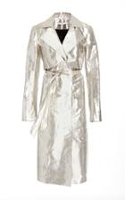 Sally Lapointe Metallic Trench Coat