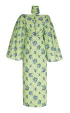 Emilia Wickstead Floral-print Cotton-blend Turtleneck Dress