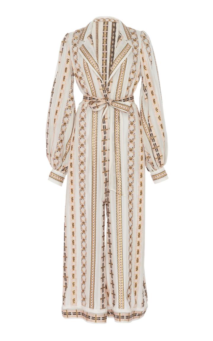 Temperley London Spirit Blouson Sleeve Chiffon Jumpsuit