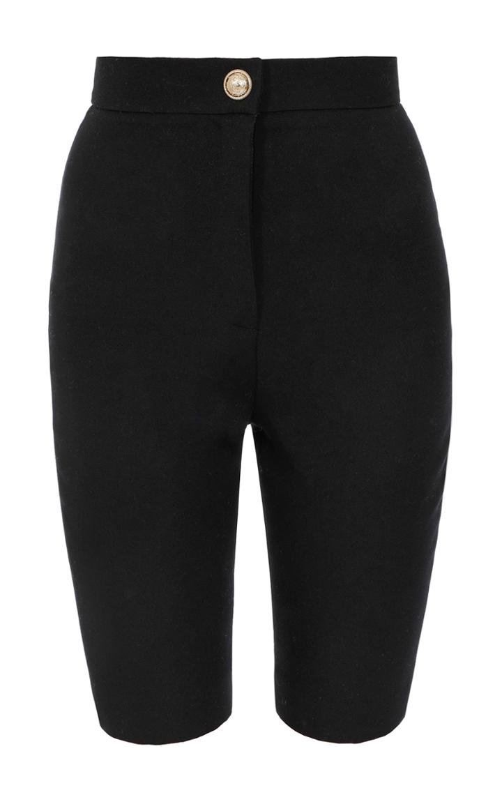 Moda Operandi Balmain High-rise Wool Bike Shorts