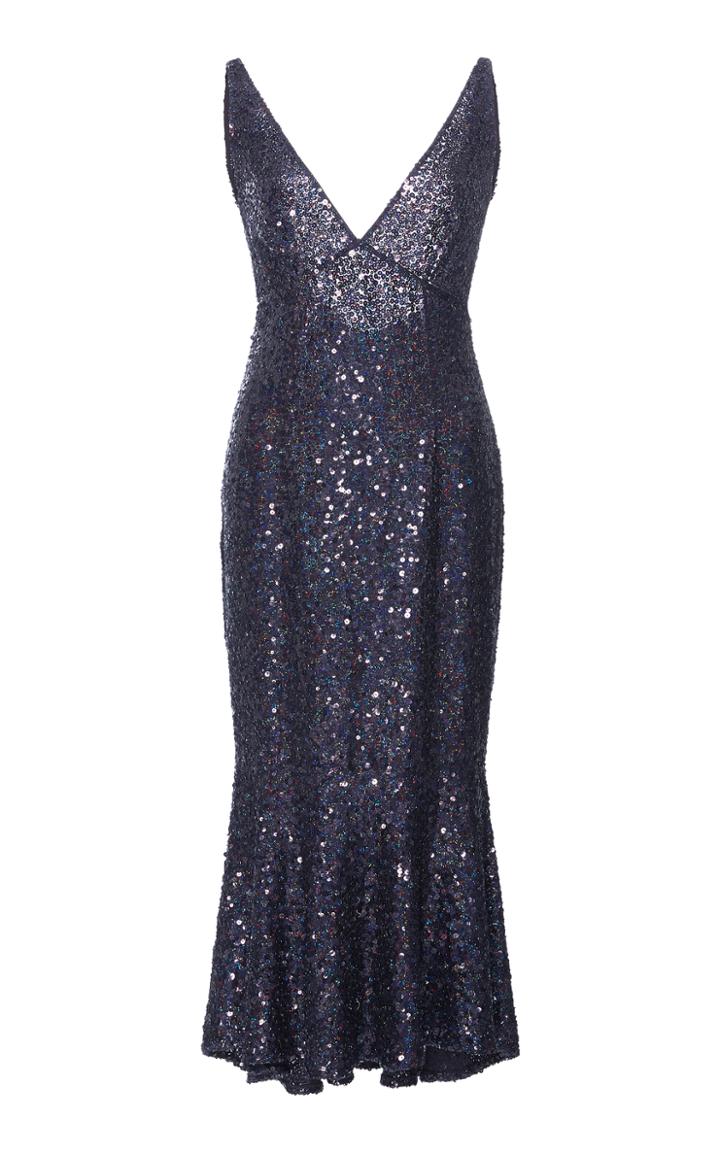 Naeem Khan V Neckline Cocktail Dress