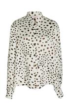 Carolina Herrera Petal Print Cotton-blend Poplin Shirt