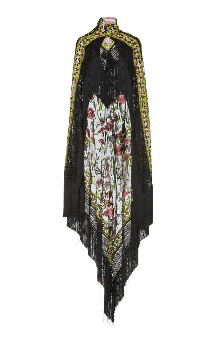 Naeem Khan Embroidered Floral Shawl