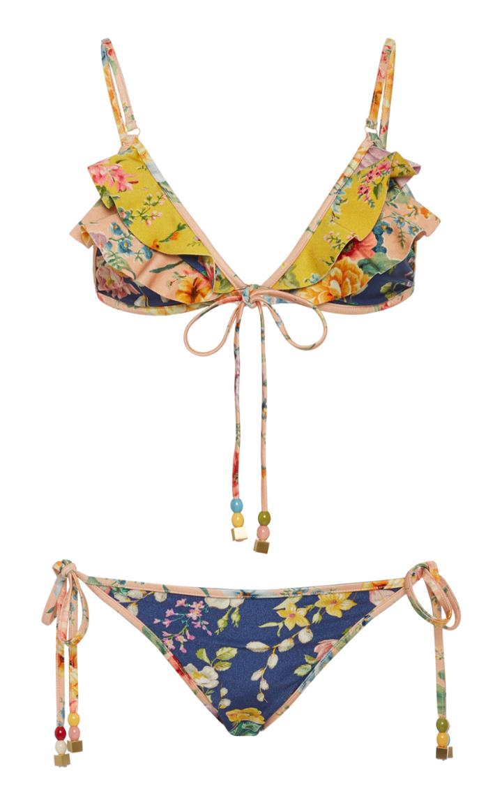 Zimmermann Zinna Spliced Floral Bikini