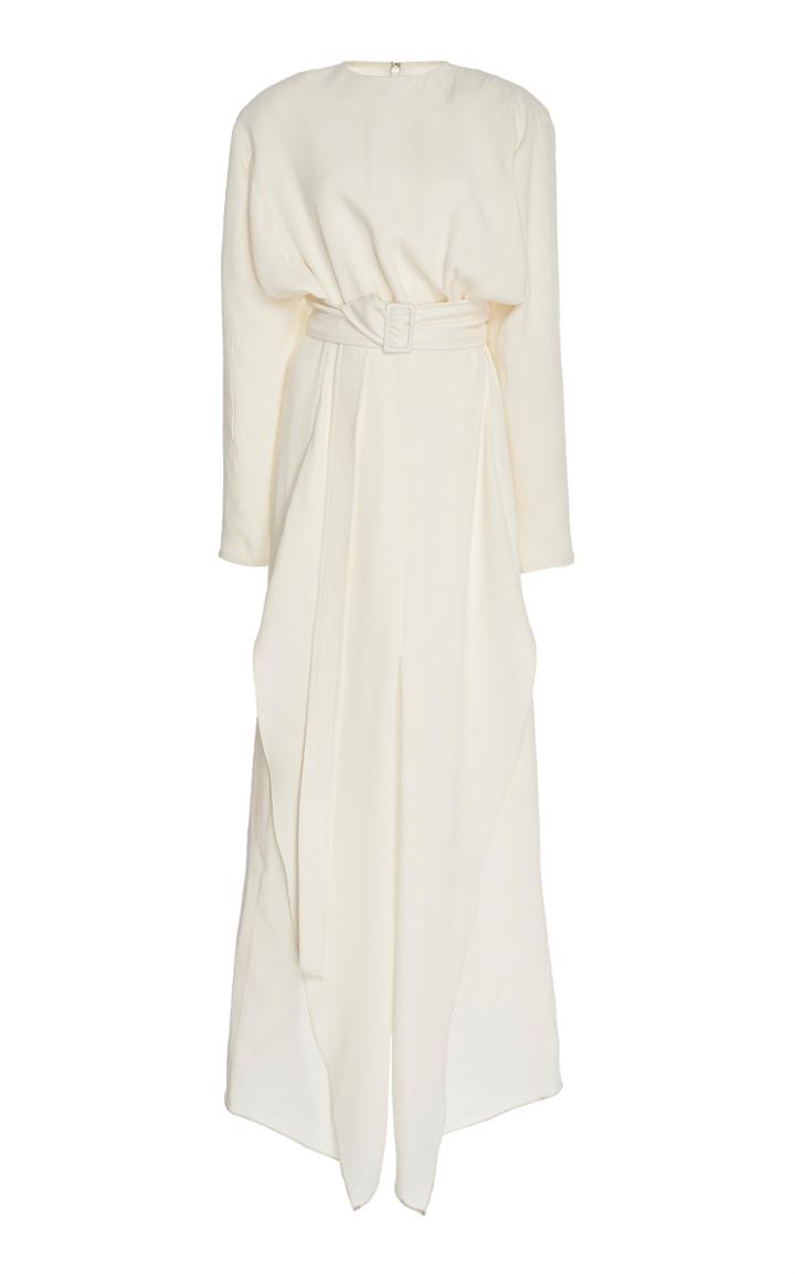 Derek Lam Draped Belted Silk Maxi Dress