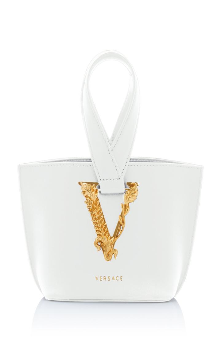 Moda Operandi Versace Tribute Leather Loop Top Handle Bag