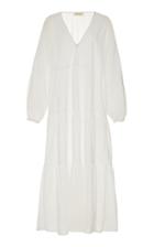 Matteau Tiered Cotton-poplin Midi Dress