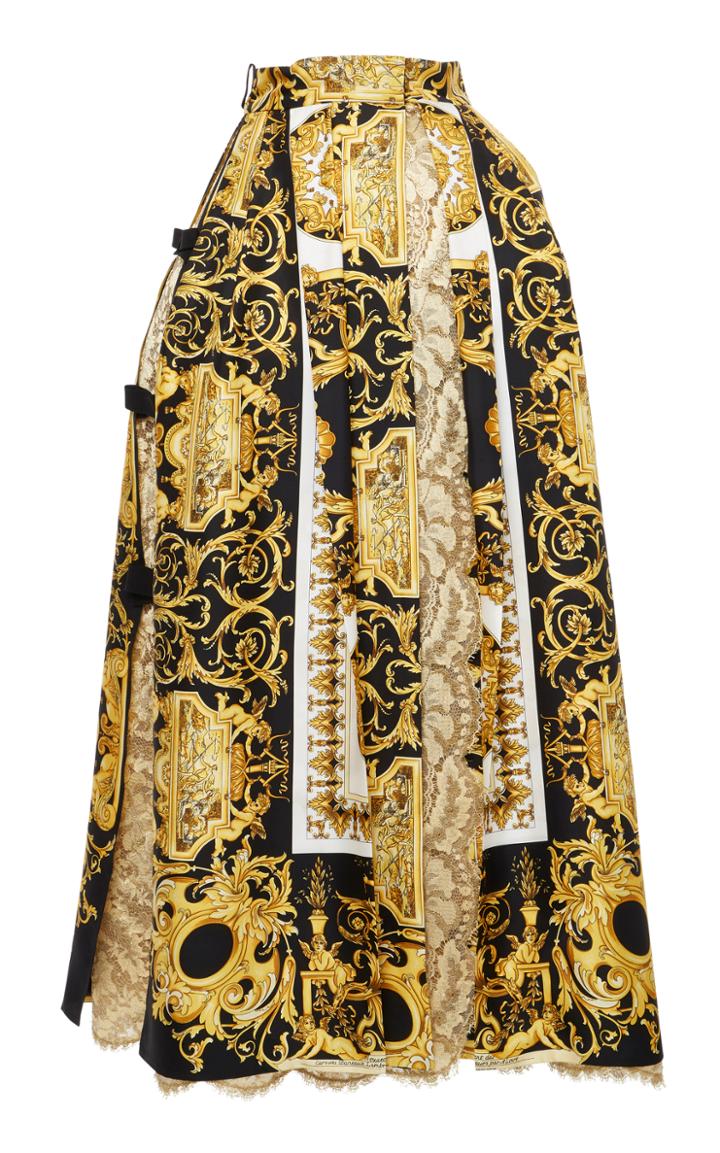 Versace Silk And Lace Ball Skirt