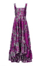 Co Metallic Jacquard High Low Gown