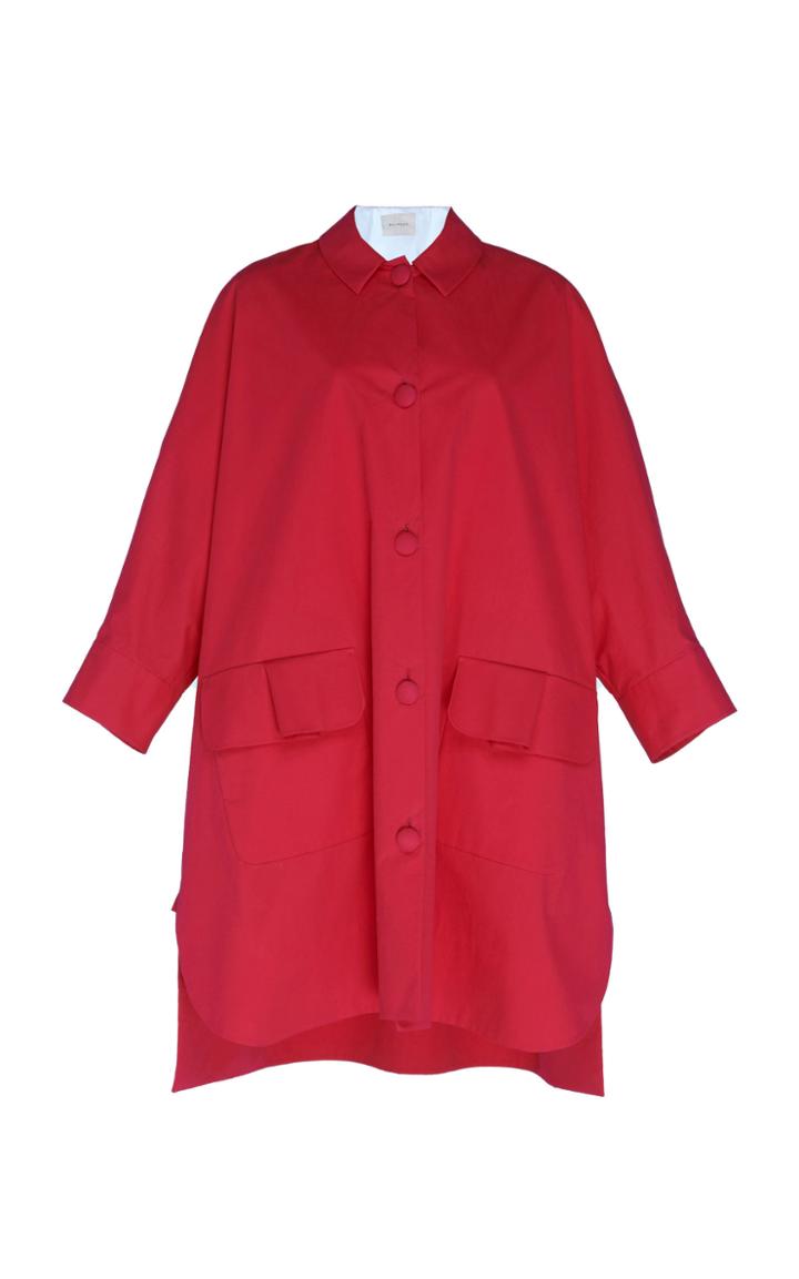 Delpozo Oversized Cotton Trench Coat