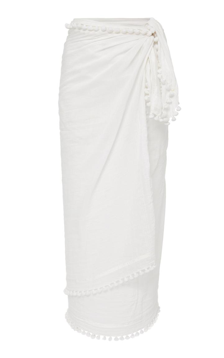 Matta Dupatta Tasseled Cotton And Silk-blend Shawl