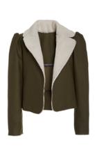 Moda Operandi Alix Of Bohemia Earheart Sherpa-trimmed Wool-blend Blazer