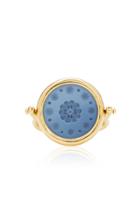Ashley Mccormick 18k Gold And Agate Ring Size: 6