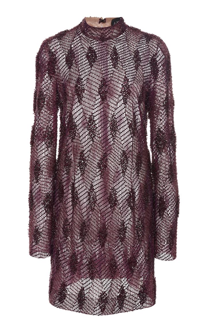 J. Mendel Crystal-embellished Tulle Mini Dress