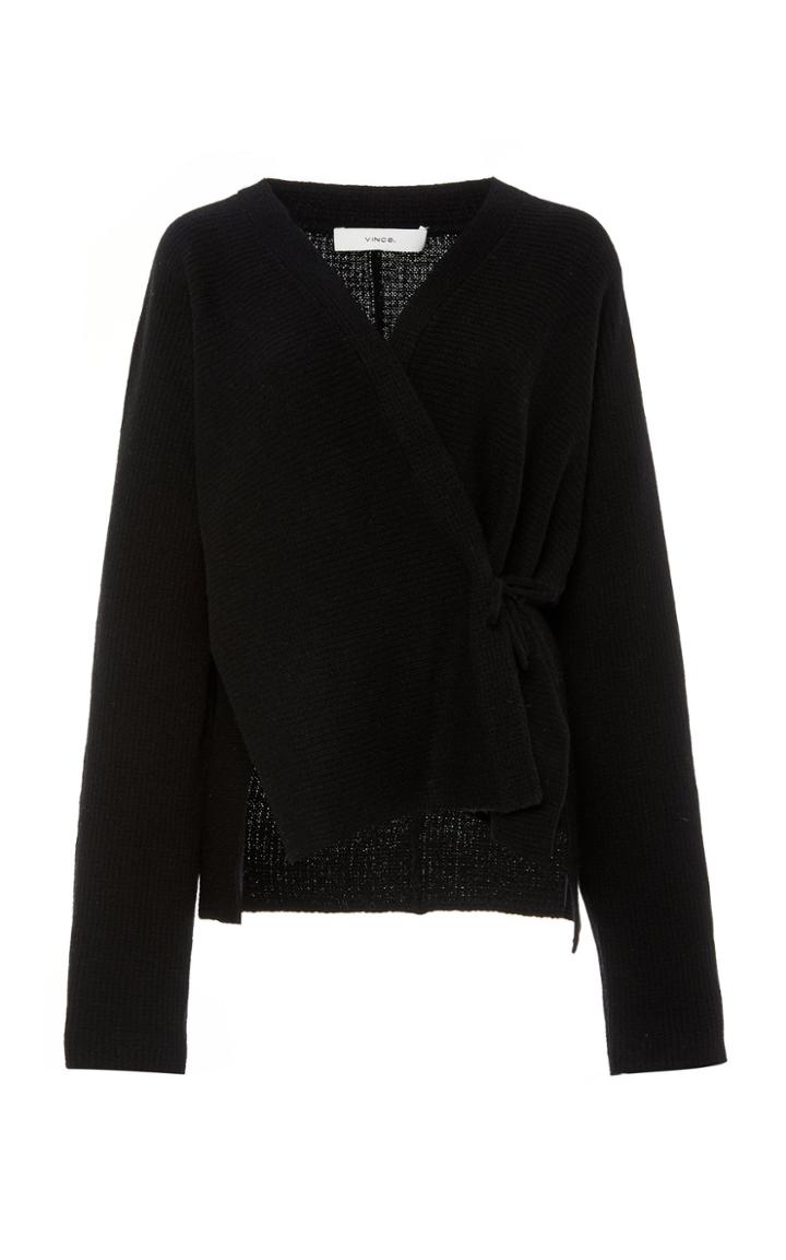 Moda Operandi Vince Cropped Wrap Wool-blend Cardigan Size: Xxs