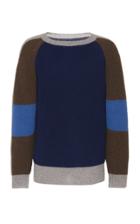 Tempus Now Color-block Cashmere And Wool-blend Sweater
