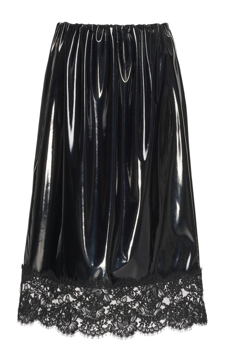 N 21 N&deg;21 Marisa Lace Trim Patent Leather Skirt