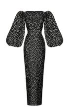 Moda Operandi Rasario Puff-sleeve Polka-dot Silk Organza Maxi Dress