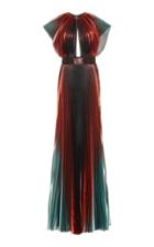 Givenchy Cutout Degrad Pliss- Lam Gown