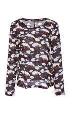 Laura Urbinati Floral Silk Crewneck Top