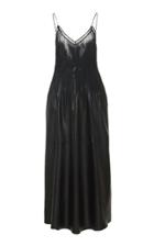 Moda Operandi Gabriela Hearst Althea Pintuck Camisole Leather Maxi Dress Size: 36