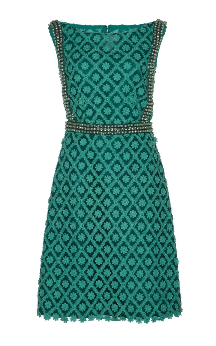 Costarellos Bateau Neck Floral Dress