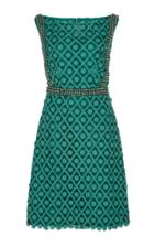 Costarellos Bateau Neck Floral Dress