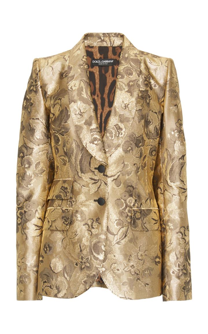 Dolce & Gabbana Floral Lurex Jacquard Blazer