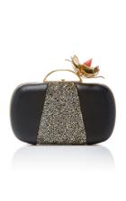 Thale Blanc Single Orchid Crystal Clutch