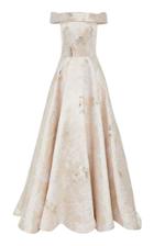 Moda Operandi Pamella Roland Cold-shoulder Floral-print Jacquard Dress Size: 0